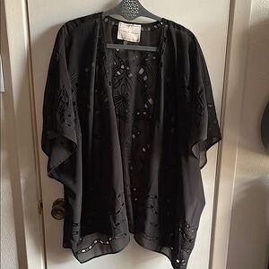 Anthropologie Sheer Black Kimono / Cardigan
